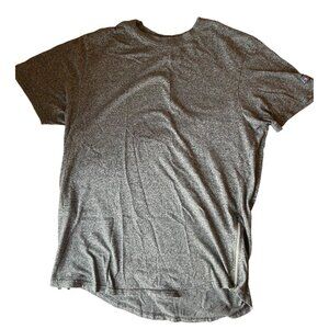 Southpole Heather Gray T-shirt Large Mens Short sleeve Side Zipper Y2K Hip hop